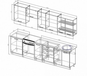 Кухонный гарнитур Жемчуг 3000 в Камышлове - kamyshlov.mebel-e96.ru