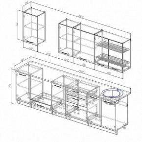 Кухонный гарнитур Лофт 2800 в Камышлове - kamyshlov.mebel-e96.ru