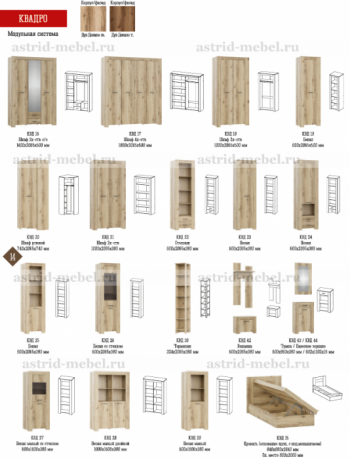 Шкаф 1800 мм Квадро-17 (4-х створчатый) (АстридМ) в Камышлове - kamyshlov.mebel-e96.ru