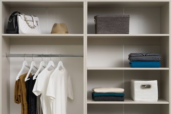 Гардеробная/шкаф 4000 мм Ларго №1 открытая Кашемир (Миф) в Камышлове - kamyshlov.mebel-e96.ru