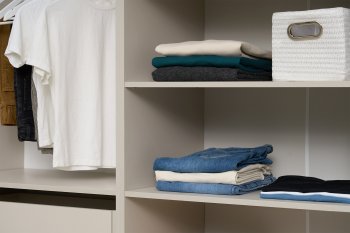 Гардеробная/шкаф 4000 мм Ларго №1 открытая Кашемир (Миф) в Камышлове - kamyshlov.mebel-e96.ru