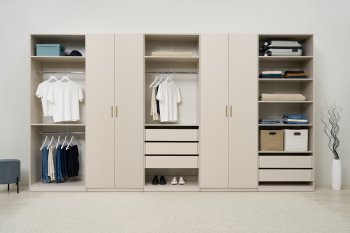 Гардеробная/шкаф 4000 мм Ларго №4 Кашемир (Миф) в Камышлове - kamyshlov.mebel-e96.ru