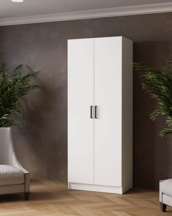 Шкаф 800 мм Ларс без зеркал белый (Микон) в Камышлове - kamyshlov.mebel-e96.ru