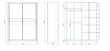 Шкаф-купе 1750 мм 2-х дверный Лацио (СБК) в Камышлове - kamyshlov.mebel-e96.ru