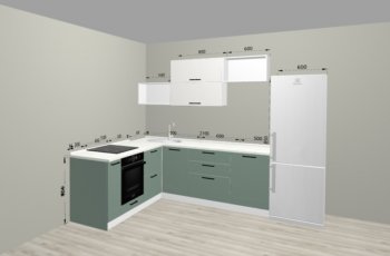 Угловой кухонный гарнитур Санвут 1516х2100 мм в Камышлове - kamyshlov.mebel-e96.ru