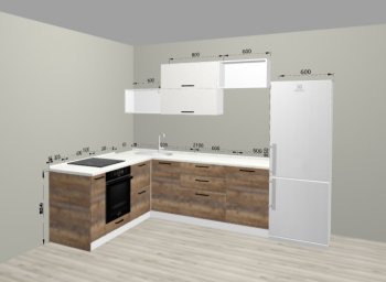 Угловой кухонный гарнитур Санвут 1516х2100 мм в Камышлове - kamyshlov.mebel-e96.ru