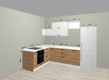 Угловой кухонный гарнитур Санвут 1516х2100 мм в Камышлове - kamyshlov.mebel-e96.ru
