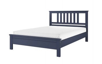 Кровать из массива Лаура темный лазурный (БМ) в Камышлове - kamyshlov.mebel-e96.ru