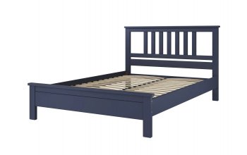 Кровать из массива Лаура темный лазурный (БМ) в Камышлове - kamyshlov.mebel-e96.ru