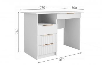 Стол Лавис СТД 1070.1 белый/белый софт (ДСВ) в Камышлове - kamyshlov.mebel-e96.ru