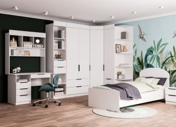 Набор детской мебели Лавис модульный белый софт (ДСВ) в Камышлове - kamyshlov.mebel-e96.ru