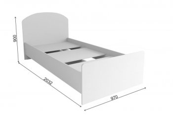 Кровать Лавис КРД 900.1 белый софт (ДСВ) в Камышлове - kamyshlov.mebel-e96.ru