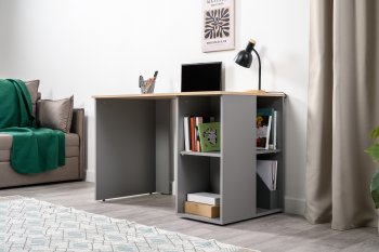 Стол письменный Лайт 12.163. серый (Моби) в Камышлове - kamyshlov.mebel-e96.ru