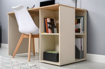 Стол письменный Лайт 12.163. сатин (Моби) в Камышлове - kamyshlov.mebel-e96.ru