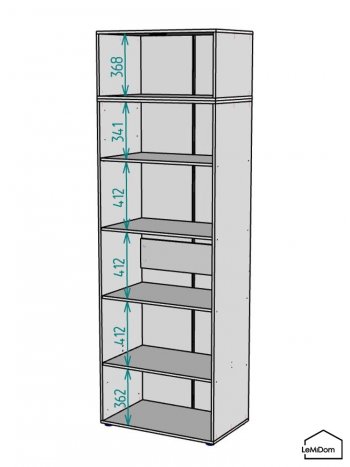 Шкаф с антресолью 800 мм Linnea MHR-2A-2 2450х800х510 (Графит-М 11.1.25) в Камышлове - kamyshlov.mebel-e96.ru
