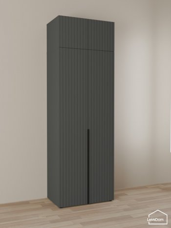 Шкаф с антресолью 800 мм Linnea MHR-2A-2 2450х800х510 (Графит-М 11.1.25) в Камышлове - kamyshlov.mebel-e96.ru