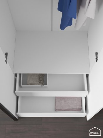 Шкаф с антресолью 800 мм Linnea MHR-2A-3 2450х800х510 (Белый-М 11.1.2) в Камышлове - kamyshlov.mebel-e96.ru