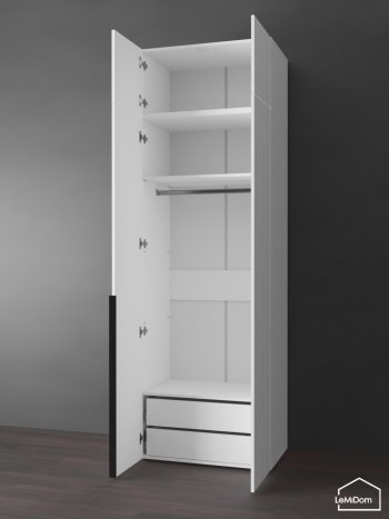 Шкаф с антресолью 800 мм Linnea MHR-2A-3 2450х800х510 (Белый-М 11.1.2) в Камышлове - kamyshlov.mebel-e96.ru