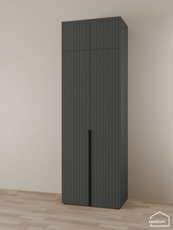 Шкаф с антресолью 800 мм Linnea MHR-2A-3 2450х800х510 (Графит-М 11.1.25) в Камышлове - kamyshlov.mebel-e96.ru