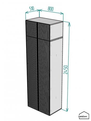 Шкаф с антресолью 800 мм Linnea MHR-2A-1 2450х800х510 (ДВ-М 11.1.25) в Камышлове - kamyshlov.mebel-e96.ru