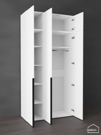 Шкаф с антресолью 1200 мм Linnea MHR-3A-1 2450х1200х510 (Белый-М 11.1.2) в Камышлове - kamyshlov.mebel-e96.ru