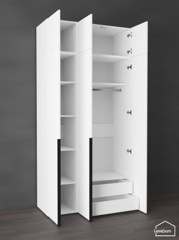 Шкаф с антресолью 1200 мм Linnea MHR-3A-2 2450х1200х510 (Белый-М 11.1.2) в Камышлове - kamyshlov.mebel-e96.ru
