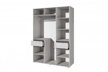 Шкаф 1600 мм Лиана графит (Зарон) в Камышлове - kamyshlov.mebel-e96.ru