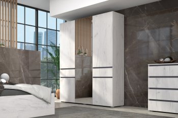 Шкаф 1600 мм Лиана графит (Зарон) в Камышлове - kamyshlov.mebel-e96.ru
