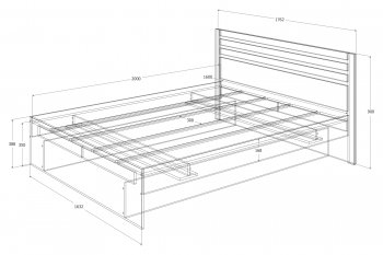Кровать двуспальная Лиана золотой (Зарон) в Камышлове - kamyshlov.mebel-e96.ru