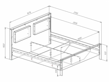 Кровать Либерти 1600/1800 мм с плитой 22 (Росток) в Камышлове - kamyshlov.mebel-e96.ru