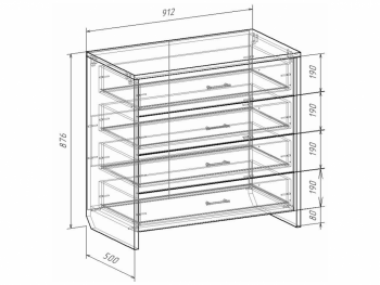 Комод Либерти (Росток) в Камышлове - kamyshlov.mebel-e96.ru