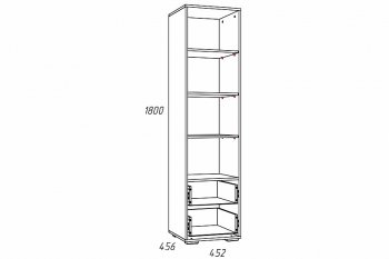 Стеллаж Лилу НМ 041.03 (Silva) в Камышлове - kamyshlov.mebel-e96.ru