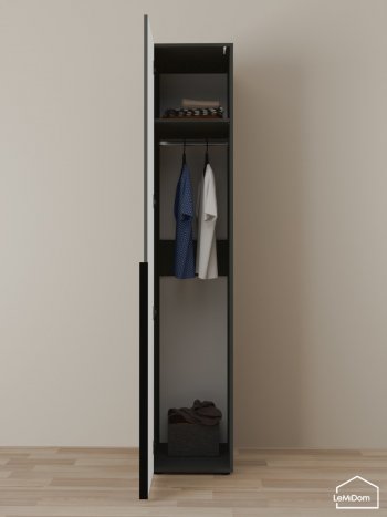 Шкаф Linnea MHR-1 2050х400х510 (Графит-М 11.1.25) в Камышлове - kamyshlov.mebel-e96.ru