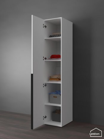 Шкаф Linnea MHR-1-2 2050х400х510 (Белый-М 11.1.1) в Камышлове - kamyshlov.mebel-e96.ru