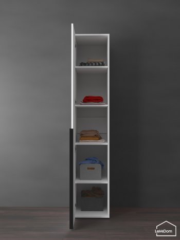 Шкаф Linnea MHR-1-2 2050х400х510 (Белый-М 11.1.2) в Камышлове - kamyshlov.mebel-e96.ru