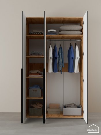 Шкаф Linnea MHR-3-1 2050х1200х510 (ДВ-М 11.1.25) в Камышлове - kamyshlov.mebel-e96.ru