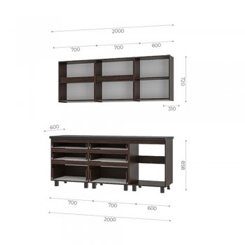 Кухонный гарнитур Лофт 2000 мм (БТС) в Камышлове - kamyshlov.mebel-e96.ru