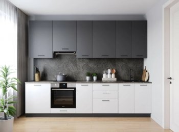 Кухонный гарнитур высокий Лофт 3000 мм (Санвут) в Камышлове - kamyshlov.mebel-e96.ru