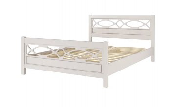 Кровать из массива Лоренса льняной (БМ) в Камышлове - kamyshlov.mebel-e96.ru