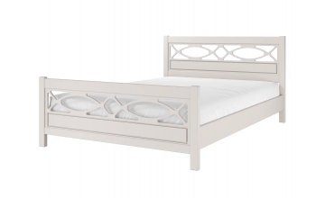 Кровать из массива Лоренса льняной (БМ) в Камышлове - kamyshlov.mebel-e96.ru