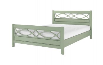 Кровать из массива Лоренса Зеленый самшит (БМ) в Камышлове - kamyshlov.mebel-e96.ru
