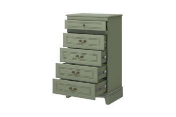 Комод 5 ящиков Лорето зеленый самшит (БМ) в Камышлове - kamyshlov.mebel-e96.ru