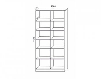 Шкаф распашной 1000 мм М6-2.4 Б+Б 100 (М6) в Камышлове - kamyshlov.mebel-e96.ru