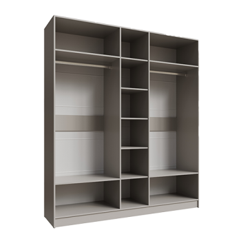 Шкаф Мадрид 2000 мм без зеркала, кашемир (Текс) в Камышлове - kamyshlov.mebel-e96.ru