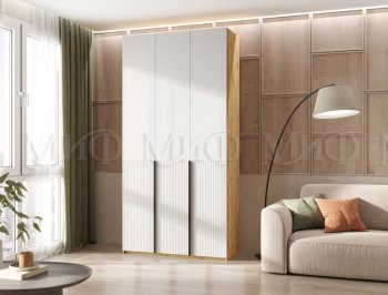 Шкаф 1200 мм Марвэл крафт/белый (Миф) в Камышлове - kamyshlov.mebel-e96.ru
