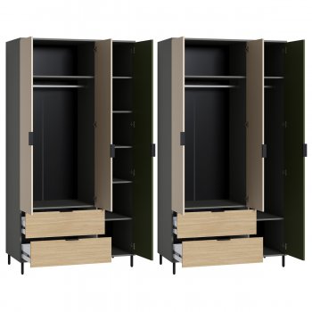 Шкаф 1200 мм Марвэл 16.317.03 зеленый (Моби) в Камышлове - kamyshlov.mebel-e96.ru