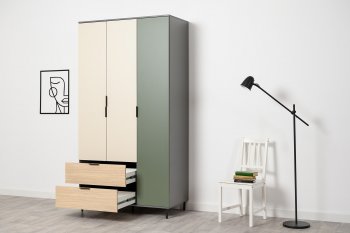 Шкаф 1200 мм Марвэл 16.317.03 зеленый (Моби) в Камышлове - kamyshlov.mebel-e96.ru