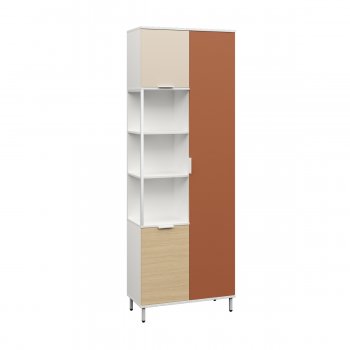 Шкаф комбинированный Марвэл 13.22 бел (Моби) в Камышлове - kamyshlov.mebel-e96.ru