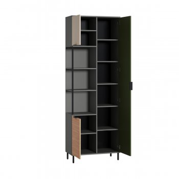 Шкаф комбинированный Марвэл 13.22 сер (Моби) в Камышлове - kamyshlov.mebel-e96.ru