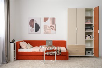 Набор детской мебели Марвэл модульный, бел. (Моби) в Камышлове - kamyshlov.mebel-e96.ru